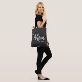 Tote Bag Maman établie en écriture blanche (Sur le modèle)