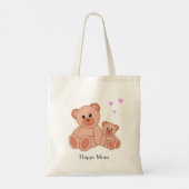 Tote Bag Maman heureuse et ours mignons (Dos)