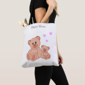 Tote Bag Maman heureuse et ours mignons (De près)