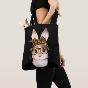 Tote Bag Maman Lapin de Pâques mignon Léopard de Pâques Ann