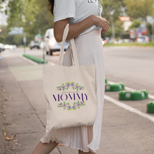 Tote Bag Maman | Lettrage Chic Boho & Floral