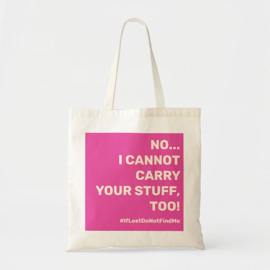 Tote Bag Maman Life Slogan sur Hot Pink (Devant)