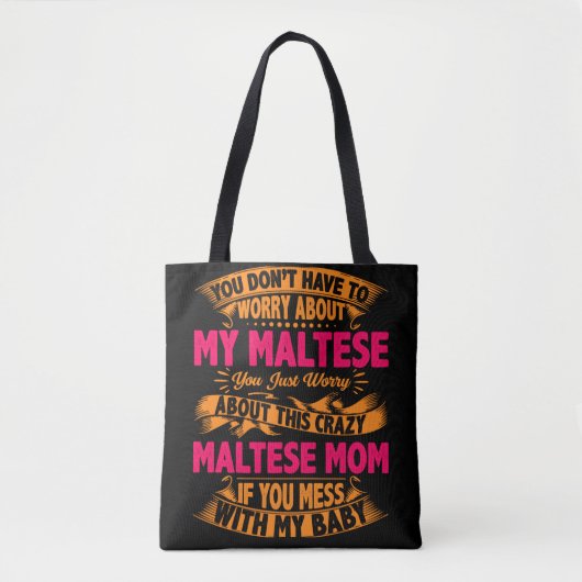 Tote Bag Maman Maltaise folle (Devant)