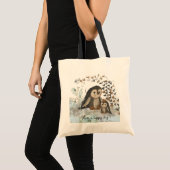 Tote Bag Maman manchot heureuse & bébé (Devant (produit))