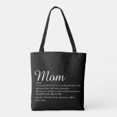 Tote Bag Maman, Mère Définition Script Meilleur Ever (Dos)
