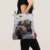 Tote Bag Maman mignonne et Loutres de Mer de Pup (De près)
