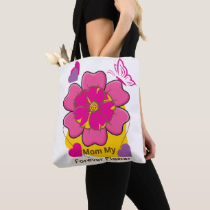 Tote Bag Maman Mon Dessin De Fleur Pour Toujours Fleur