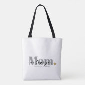 Tote Bag Maman Nous T'aimons Écriture Noire (Dos)