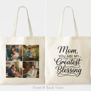 Tote Bag Maman Plus Grande Bénédiction 4 Photo Grille Moder