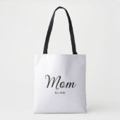Tote Bag Maman Script Établi Noir (Devant)