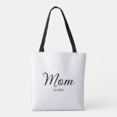 Tote Bag Maman Script Établi Noir (Dos)