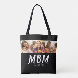 Tote Bag Maman Script Établi Noir 3 Photo