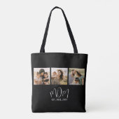 Tote Bag Maman Script Établi Noir 3 Photo (Dos)
