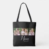 Tote Bag Maman Script Établi Noir 3 Photo  (Dos)