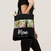 Tote Bag Maman Script Établi Noir 3 Photo (De près)