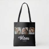 Tote Bag Maman Script Établi Noir 3 Photo (Devant)
