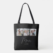 Tote Bag Maman Script Établi Noir 3 Photo  (Dos)