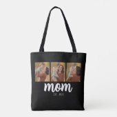 Tote Bag Maman Script Établie Noir 3 Photos (Dos)