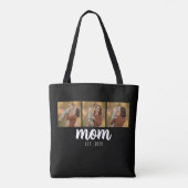 Tote Bag Maman Script Établie Noir 3 Photos (Dos)