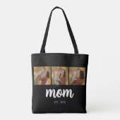Tote Bag Maman Script Établie Noir 3 Photos (Dos)