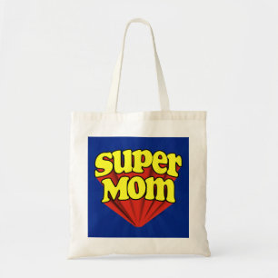 Tote Bag Maman superbe rouge/jaune/jour de mère bleu de