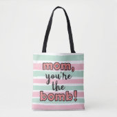Tote Bag maman, tu es la bombe (Devant)