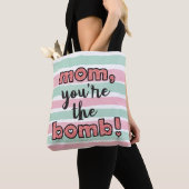 Tote Bag maman, tu es la bombe (De près)