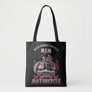 Tote Bag Maman Vélo Vélo Femme de poussins ne jamais sous-e
