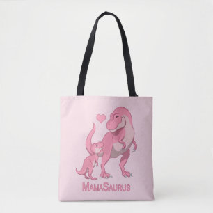 Tote Bag MamaSaurus T-Rex et dinosaures de bébé