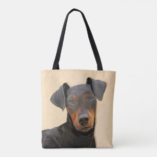 Tote Bag Manchester Terrier Peinture Art animal original