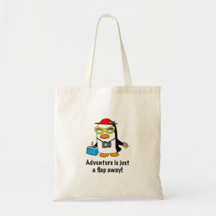 Tote Bag Manchot touriste : l'aventure est au bout des aile