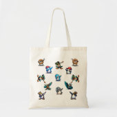 Tote Bag Manchots,grenouilles,aigles et beignets qui dabent (Devant)