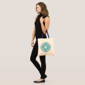 Tote Bag Mandala à fleurs ethniques.monogramme (Devant (modèle))