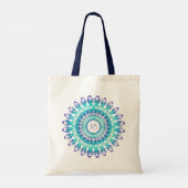 Tote Bag Mandala à fleurs ethniques.monogramme (Dos)