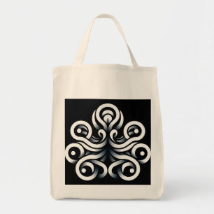 Tote Bag Mandala abstrait géométrique sacré Zen minimal