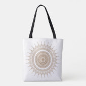 Tote Bag Mandala Bohemian White Boho (Dos)