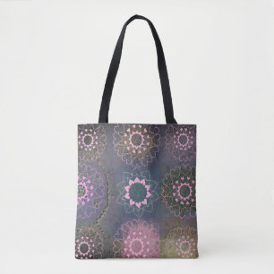 Tote Bag Mandala Coeurs roses