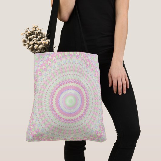 Tote Bag Mandala coloré (De près)