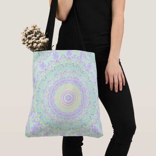 Tote Bag Mandala coloré (De près)