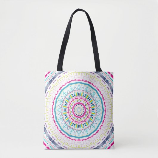 Tote Bag mandala coloré (Devant)