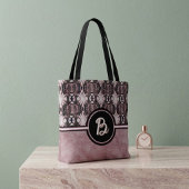 Tote Bag Mandala connectés rose et noir