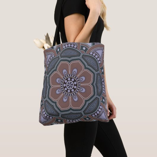 Tote Bag Mandala Creation, tous les points pour un 6 (De près)