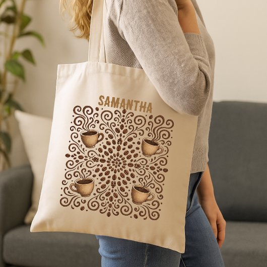 Tote Bag Mandala de café