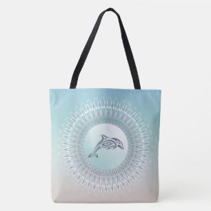 Tote Bag Mandala de dauphin de style de plage
