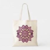 Tote Bag Mandala de fleurs roses (Dos)