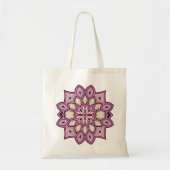 Tote Bag Mandala de fleurs roses (Devant)