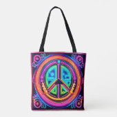 Tote Bag Mandala de la Paix Néon (Dos)