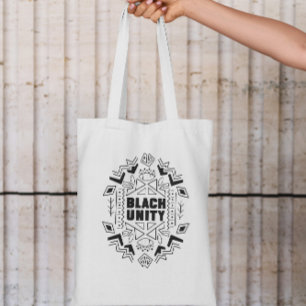 Tote Bag Mandala de l'unité noire