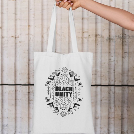 Tote Bag Mandala de l'unité noire