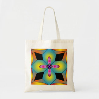 Tote Bag mandala de style de carreaux colorés